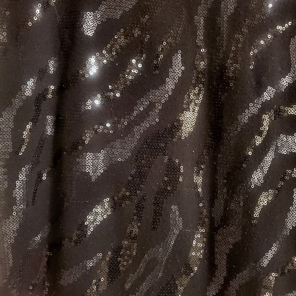 Fashion Bug Sequined Black/Black Short Sleeve Top XL - Picture 7 of 9